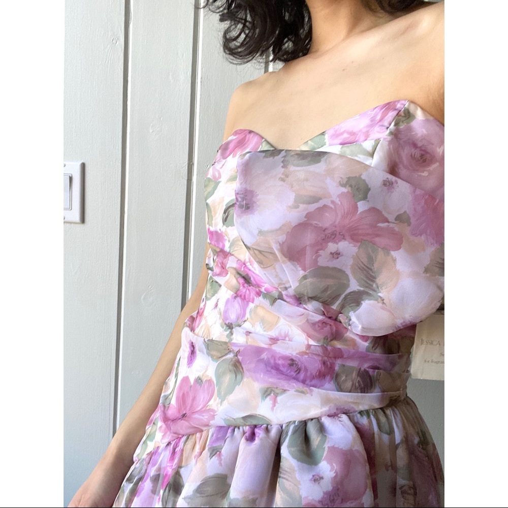Vintage Jessica McClintock Floral Dress